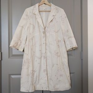 J. Jill 3/4 Sleeve Embroidered Light Jacket